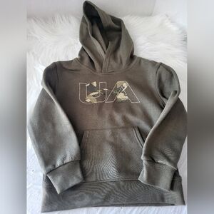 Under Armour Kids Olive Hoodie, Size 4